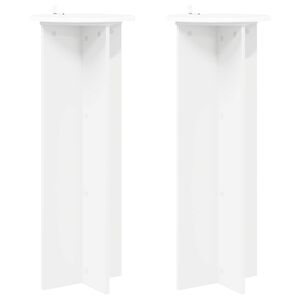 vidaXL Stojalo za rastline 2 kos Bela &Oslash;40 x 100 cm Inženirski les