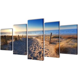 Set platen s printom pe&scaron;čene plaže 100 x 50 cm