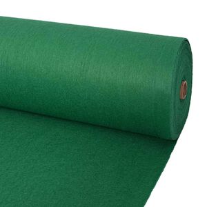 vidaXL Preproga Enobarvno Zelena 1,2 x 12 m Poliester