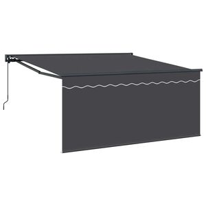 vidaXL Vlečna tenda Antracit 350 x 250 cm Poliester in aluminij
