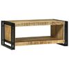 vidaXL Klubska miza Rjava 90 x 50 x 38 cm Masiven les manga