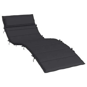 vidaXL Blazina za ležalnik črna 180x60x4 cm oxford tkanina