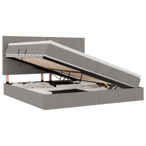 vidaXL Postelja z dodatnim prostorom za shranjevanje in LED osvetlitvijo