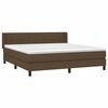 vidaXL Box spring postelja z vzmetnico temno rjava 180x200 cm blago