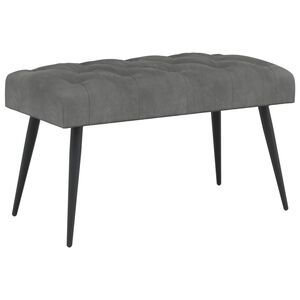 vidaXL Klop s gumbnim oblazinjenjem Temno siva 80 x 40 x 46 cm Žamet