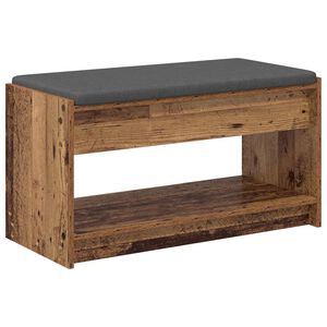 vidaXL Haldna klop Star les 83 x 38 x 45 cm Oblikovan Les in Tkanina