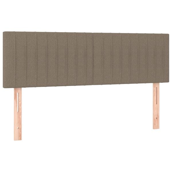 vidaXL Posteljno vzglavje taupe 144x5x78/88 cm blago