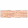 vidaXL Mizna plo&scaron;ča sv. rjava 220x60x(2-4)cm obdelana trdna hrastovina