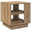 vidaXL Klubska mizica artisan hrast 40x40x43 cm inženirski les