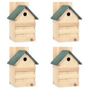 vidaXL Ptičje hi&scaron;ice 4 kosi 23x19x33 cm les jelke