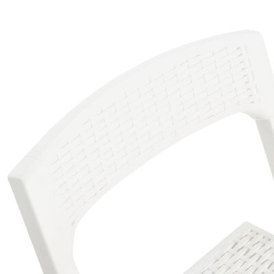 vidaXL Zložljivi vrtni stoli 4 kosi PP beli