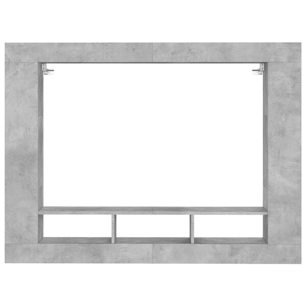 vidaXL TV omarica betonsko siva 152x22x113 cm inženirski les