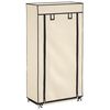 vidaXL Omarica za čevlje s pokrivalom blago 58x28x106 cm krem