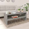 vidaXL Klubska mizica siva sonoma 100x40x40 cm inženirski les