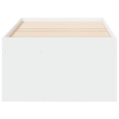 vidaXL Dnevna postelja s predali bela 90x200 cm inženirski les