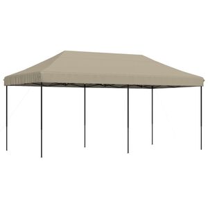 vidaXL Zložljivi pop-up &scaron;otor za zabave taupe 580x292x315 m