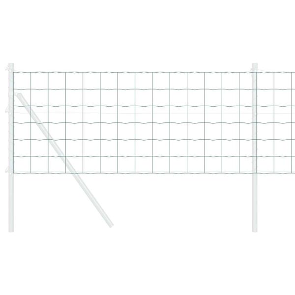 vidaXL Evropska ograja Zelena 0.6 x 10 m PVC prevlečen železo