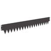 vidaXL Robovi trave 10 pcs Dolžina Vi&scaron;ina 103 x 15 cm Jeklo Črna