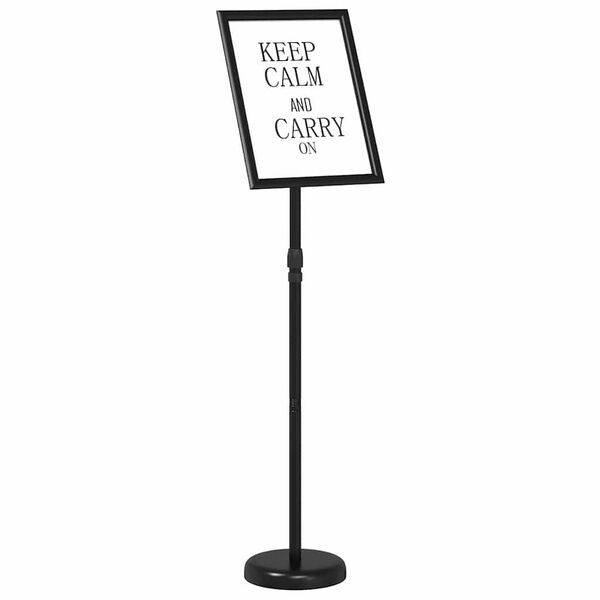 vidaXL Razstave na sejmih Črna 25 x 25 x 125 cm Aluminij