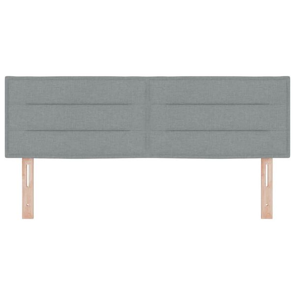 vidaXL Vzglavje z vzglavjem Svetlo siva 144 cm Umjetno usnje