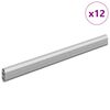 vidaXL Palica za omaro 12 kos srebrna 316 x 15 x 29 mm