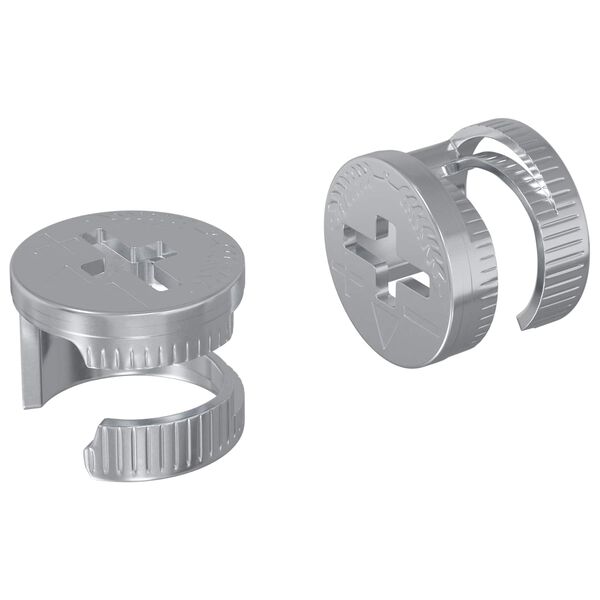 vidaXL Matice z zamikom 2 pcs srebrna 12 x 10 mm Jeklo