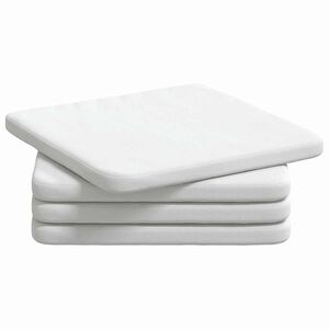 vidaXL Sedežne blazine 4 pcs Bela 40 x 40 x 3 cm blago