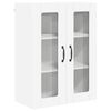 vidaXL Stenski stekleni omarica PORTO Bela 60 x 31 x 80 cm