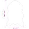 vidaXL Lažna Ovčja Koža Preproga Tafalla Črna 80 x 120 cm Poliester