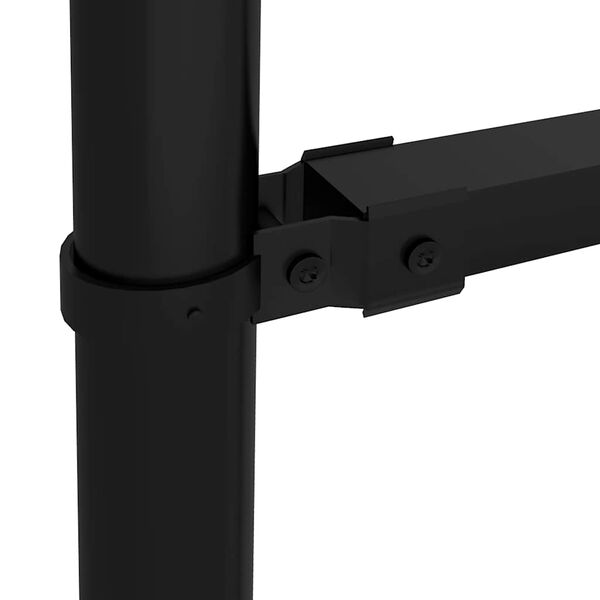 vidaXL Vrtna ograja s suličastim vrhom jeklo 714,5 x 150 cm črna