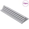 vidaXL Navojna palica 12 pcs srebrna 6 x 120 mm Jeklo