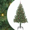 vidaXL Božično drevo Zelena 210 cm PVC