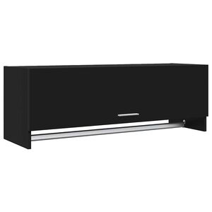 vidaXL Garderobna omara črna 100x32,5x35 cm iverna plo&scaron;ča