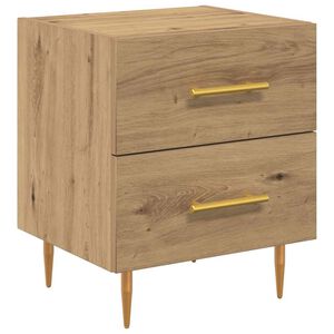 vidaXL Nočna omarica Umetni hrast 40 x 35 x 47,5 cm Konstruiran les