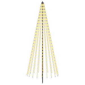 vidaXL LED božično drevesce EKENAS 235 cm 500 LED Toplo bela elezo