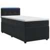 vidaXL Postelja boxspring z vzmetnico Črna 100 x 200 cm Žamet