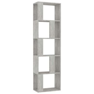 vidaXL Knjižna omara/paravan betonsko siva 45x24x159 cm iverna plo&scaron;ča