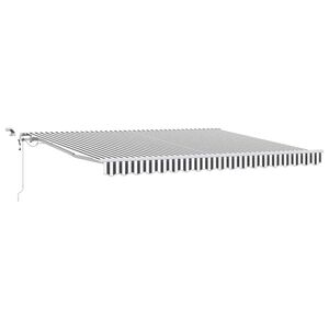 vidaXL Avtomatsko zložljiva tenda z LED antracit in bela 400x300 cm