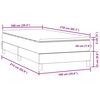 vidaXL Box spring postelja z vzmetnico temno modra 100x210 cm žamet