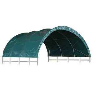 vidaXL &Scaron;otor za živino PVC 3,7x3,7 m zelen