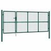 vidaXL Vrtna mrežasta vrata zelena 350x125 cm pocinkano jeklo