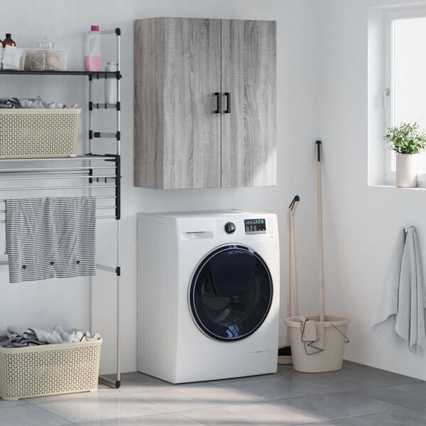 vidaXL Stenska omarica siva sonoma 69,5x34x90 cm