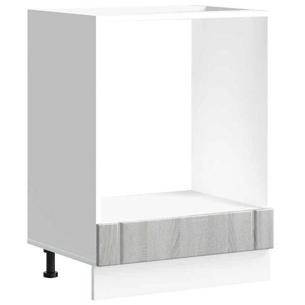 vidaXL Omarica za pečico Lucca siva sonoma inženirski les