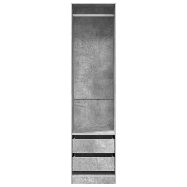 vidaXL Garderobna omara s predali betonsko siva 50x50x200 cm