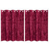 vidaXL Velvete zavese 2 kos Vinorodna rdeča 140 x 140 cm Žamet