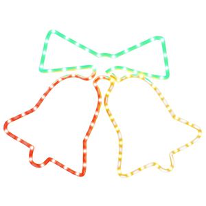 vidaXL Božična figura zvonovi 72 LED lučk 50x56 cm