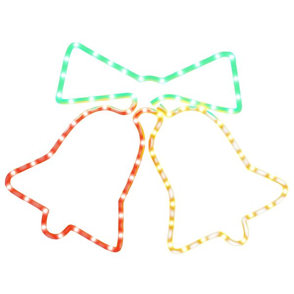 vidaXL Božična figura zvonovi 72 LED lučk 50x56 cm