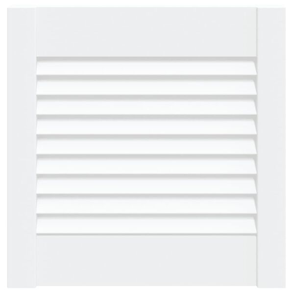 vidaXL Vrata za omarico z letvicami bela 39,5x39,4 cm trdna borovina