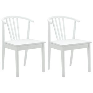 vidaXL Jedilni stol 2 kos Trda guma Bela 51 x 61 x 80,5 cm