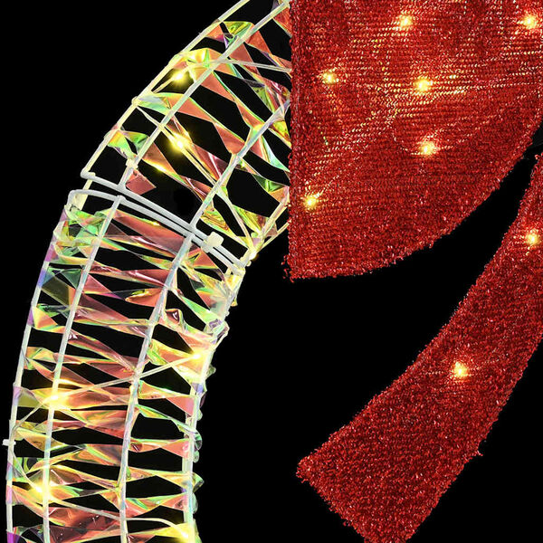 vidaXL Venec med 60 LED Toplo bela 75 cm PET